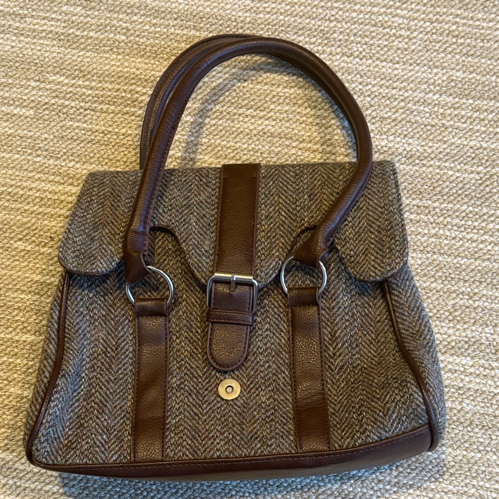 Chic Brown and Gray Women's Satchel